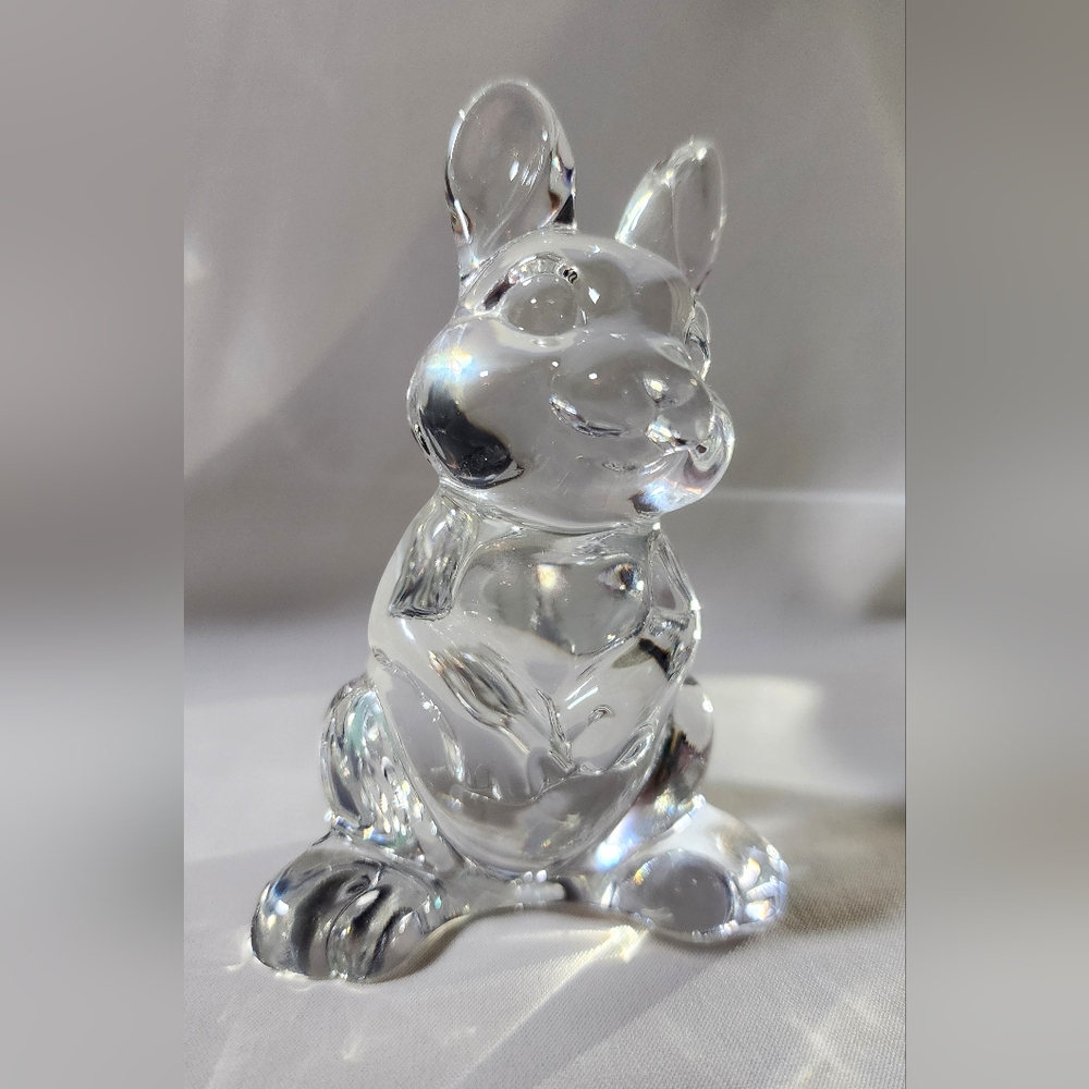Vintage Princess House Crystal Treasures Pets Collection 24% Lead Crystal Bunny